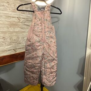Tahari Girl Pink Floral Overalls